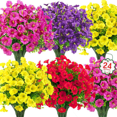 24 Pcs Aditya Outdoor –UV Resistant For Garden, Porch, Home Decor/Outdoor Arrangements