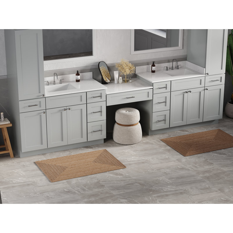 Meuble-lavabo double Disar, Gris