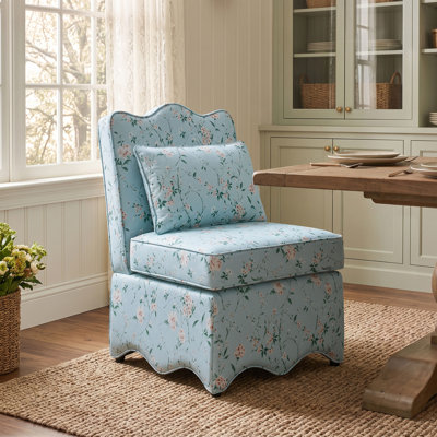 Colette Scalloped Back Upholstered Accent Chair