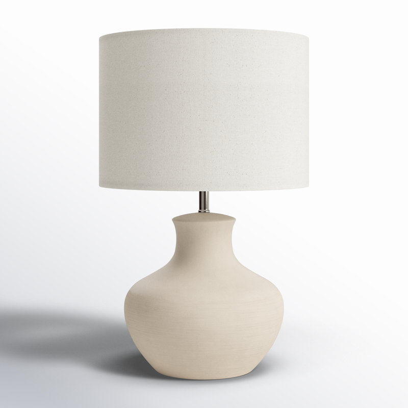 Lillith Ceramic Table Lamp, Ivory