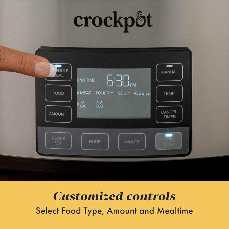 Crock-Pot Programmable 6-Quart Stainless Steel Slow Cooker with MyTime Technology