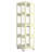 4-Tier All-Steel Rotating Bookshelf – 360° Wheels, Adjustable Shelf, Large Sturdy Spacious Book Rack (Yellow)-120012929
