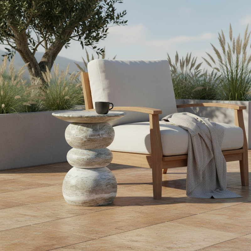 Table d'appoint Temple - Brume grise
