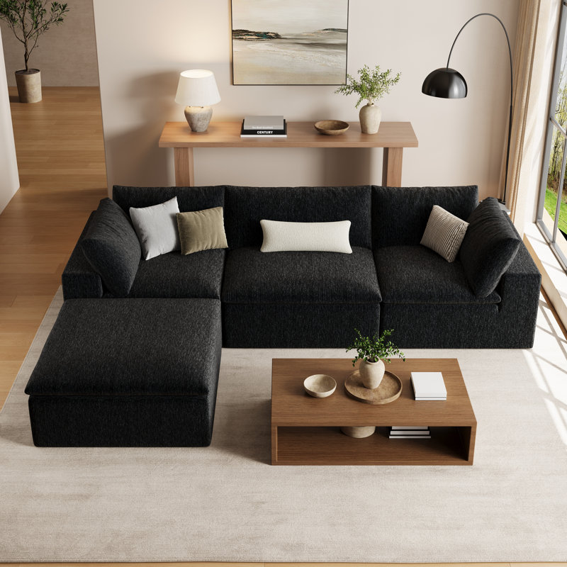 Canapé modulaire rembourré 118 po Morden, 4‑Module, Plain Weave