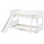 Lit superposé simple / simple en bois de pin avec glissière pliable et amusante en blanc amovible
