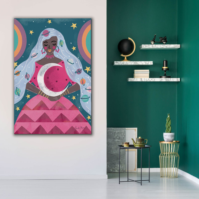 Toile épique Graffiti «Mystical Woman 2» par Farida Zaman, 40 po x 60 po, H 60 po x l 40 po