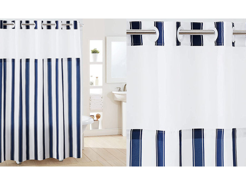 Polyester Shower Curtain, Blue