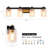 31'' 4-Light Black & Gold Bathroom Vanity Light with Clear Glass Shade-806497666-866321955