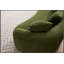 (Old Sku: W2231P292604) Canapé à compression, canapé courbé de style moderne pour petits espaces et appartements, chenille 30D sans assemblage, 3 coussins décoratifs. Vert.
