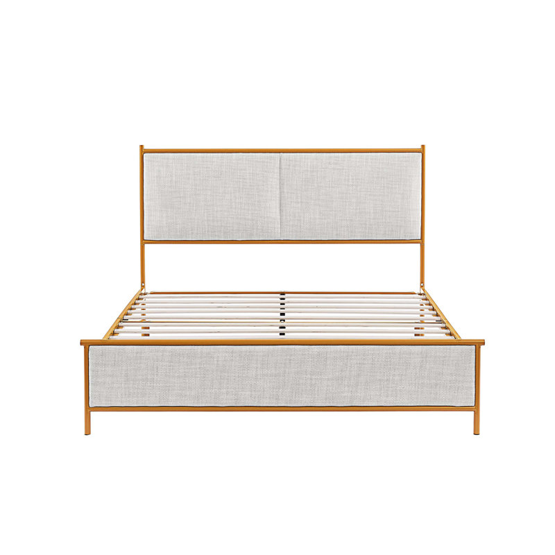 Upholstered Metal Bed