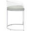 Tabourets de bar modernes à dossier en acrylique gris (2) - Élégant avec détails de 2 chaises de salle à manger et structure en métal confortable
