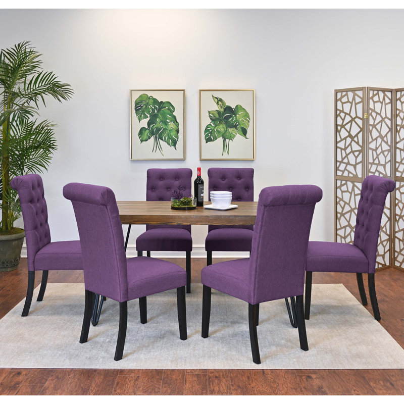 Ensemble de salle à manger 7 pièces Ashford, table de salle à manger en épingle à cheveux avec 6 chaises, 4 options de couleurs