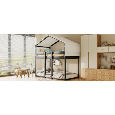 Lit superposé en bois avec tente Kitzie