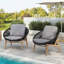 Chaise longue d'extérieur en osier brun pâle avec coussin beige, ensemble de 2-1440037643-1440037642-1440037652