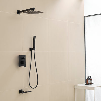 Robinet de douche à pluie 10 pouces avec pomme de douche à haute pression