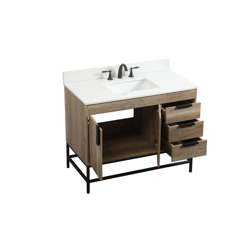Ensemble de meuble-lavabo simple 42 po Eugene, chêne naturel