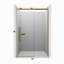 Porte de douche coulissante simple réversible sans cadre de 44 à 48 po x H 76 po avec verre trempé transparent de 3/8 po-99356170