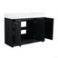 Ensemble de meuble-lavabo autoportant de 48 po avec lavabo en résine, avec porte à fermeture douce, ensemble KD-125514951-125514953