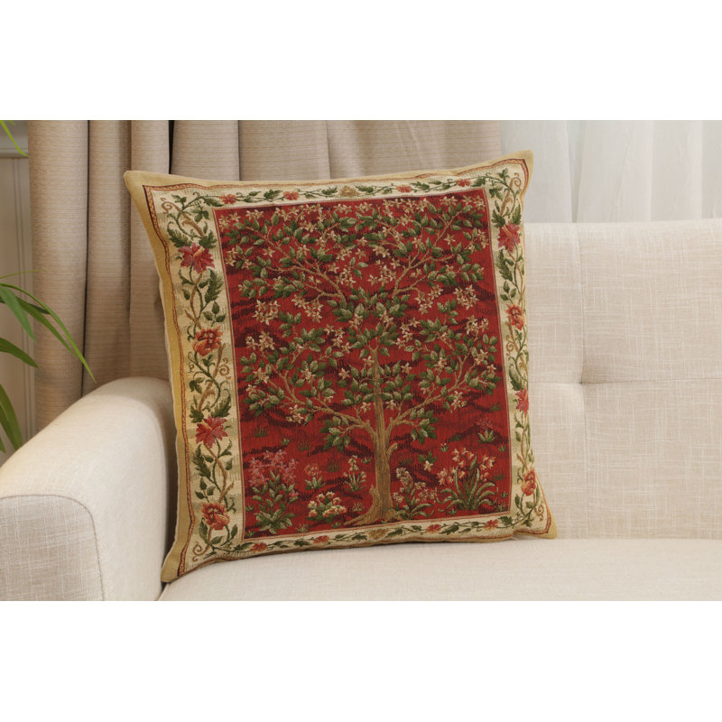 Tree of Life Red I Cushion Covers