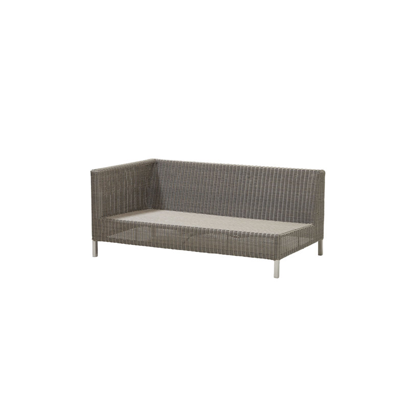 Connect 2-Seater Sofa Right Module With Cushion, Cane-line Natté Gray