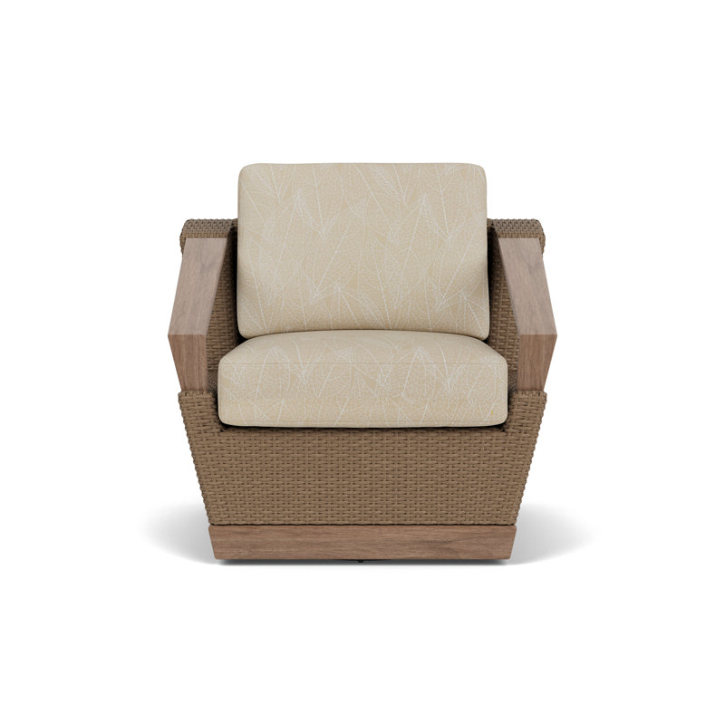 Outdoor Swivel Armchair, Laurel Ecru