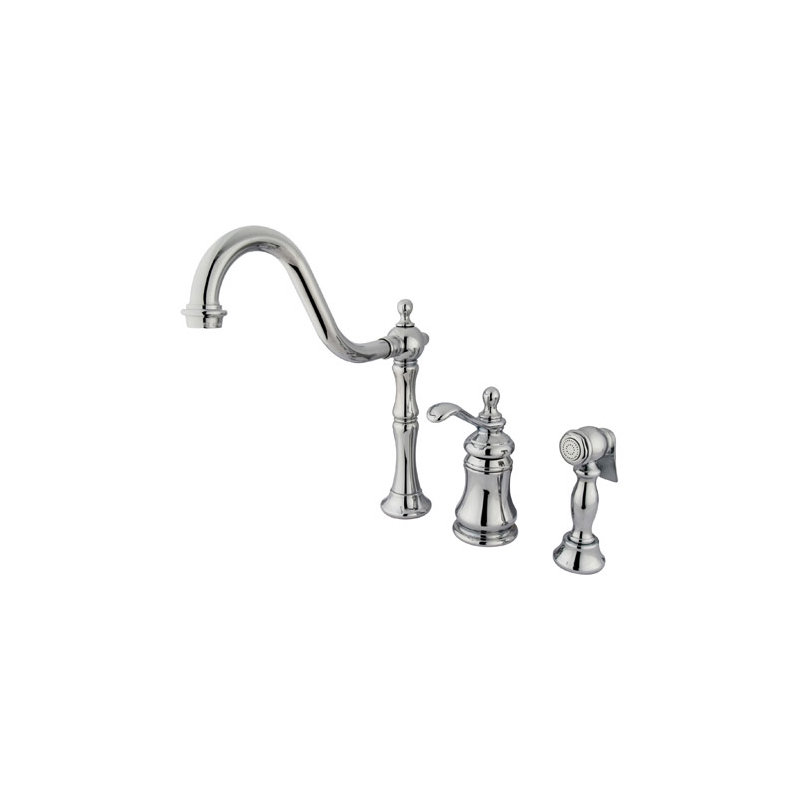 Templetion Single Handle Kitchen Faucet, Polished Chrome