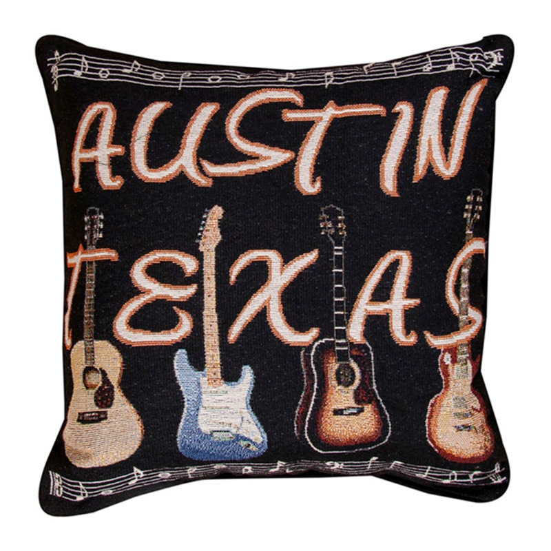 Austin Guitars Throw Pillow 17" x 17"