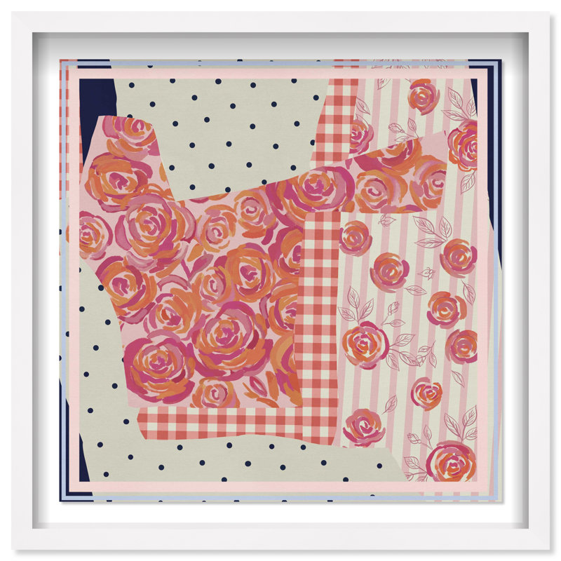 Patchwork Glam II Print by Oliver Gal, 13.5"H x 13.5"W, White Shadowbox