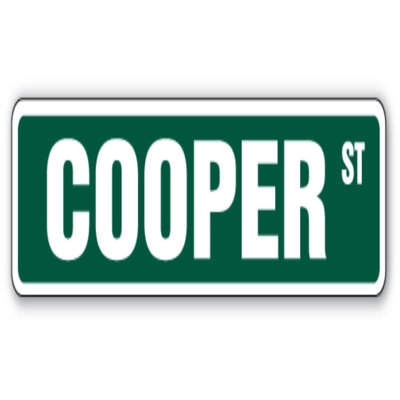 Cooper Street Sign Childrens Name Room Sign