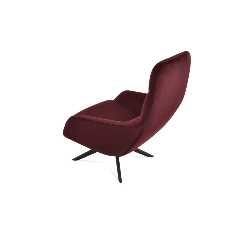 Fauteuil Barcelona en velours cerise Barcelona