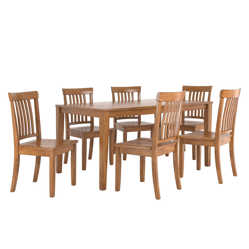 Ensemble repas 6 personnes Phillipston, Chêne