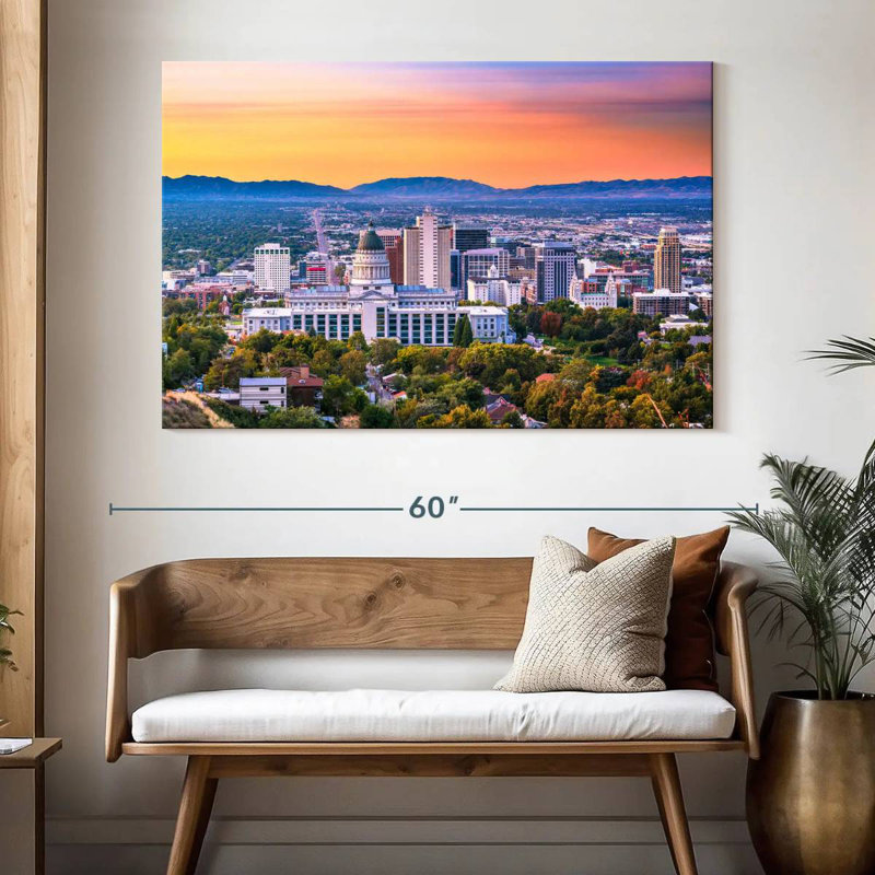 Rorry Salt Lake City Landscape, 34" H x 51" W