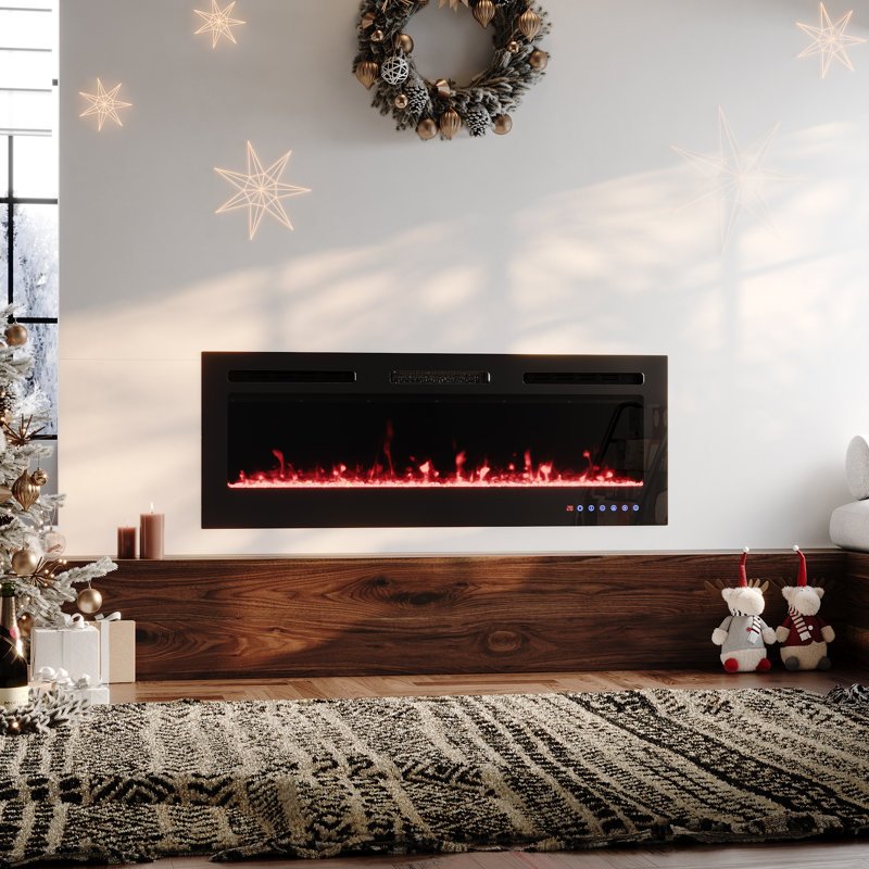 Metro Lane 127cm W Black Electric Fireplace