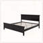 Lit plateforme moderne en bois, cadre de lit de style campagnard avec tête de lit et support à lattes de bois, aucun sommier nécessaire-129862730-129862726