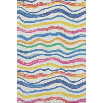 Premium Machine Washable Harjo AMF1581 Stripes Rug