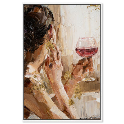 " Pondering Gilded " Painting Print