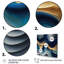 «Devli Vibrant Blue and Gold Agate I», reproduction de cadre flottant sur toile 3 pièces-87915723-87915726