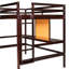 Lit mezzanine simple avec bureau et armoire - Fabrication en bois massif de qualité-832128303-832128300