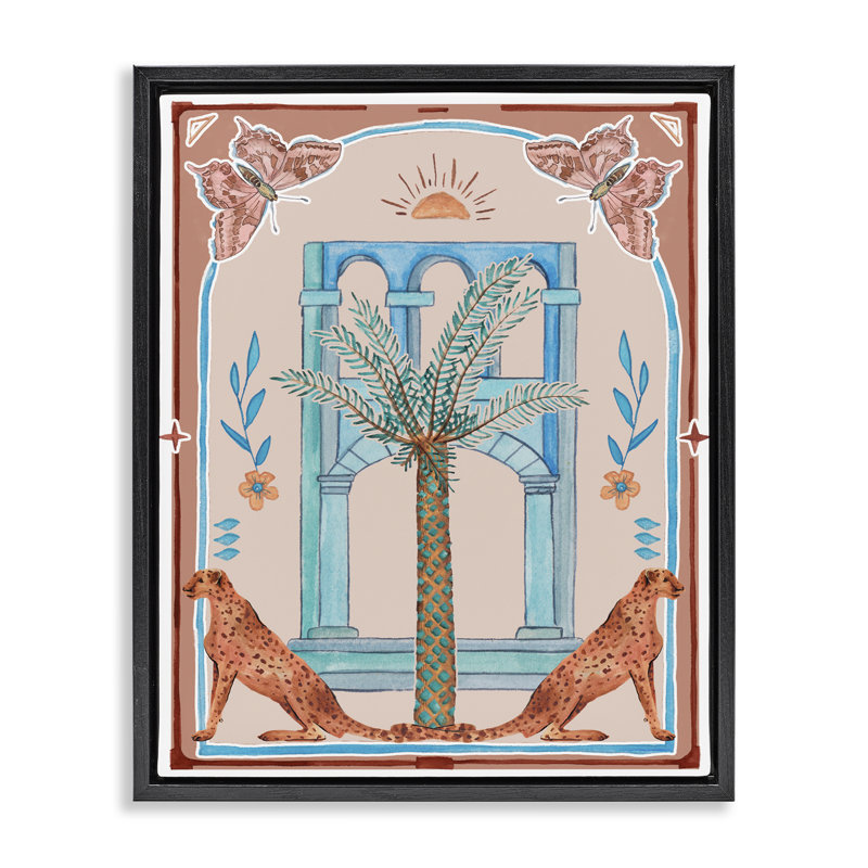 Art mural sur toile, "Traditional tropical architecture" par Melissa Wang, Cadre flottant orme Montalcino, H 31 po x l 25 po