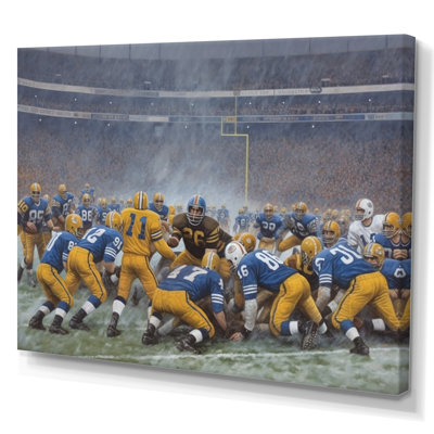Blue Sporting Football Game - Sport Football Wall Art