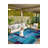 Blue Geometric Striped Themed Woven Base Carpet And Washable Carpet-1582762191