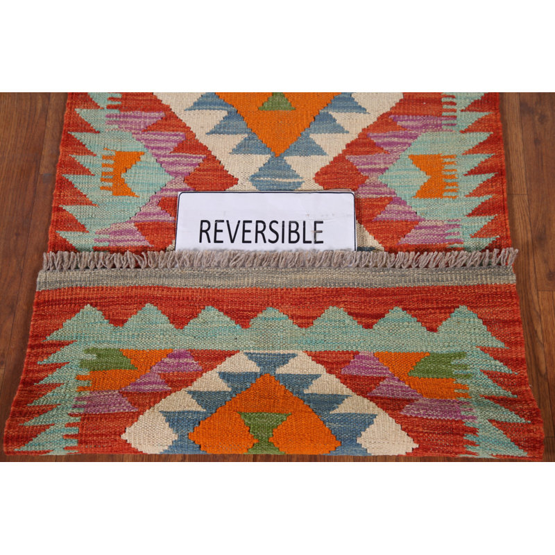 Tapis de couloir géométrique Kilim