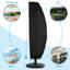 Housses de parasol imperméables en porte-à-faux pour parasols d'extérieur décalés de 9 pi à 12 pi, tissu durable 420D avec aération supérieure, conception à cordon de serrage à ourlet et fermeture à glissière, protection anti-UV