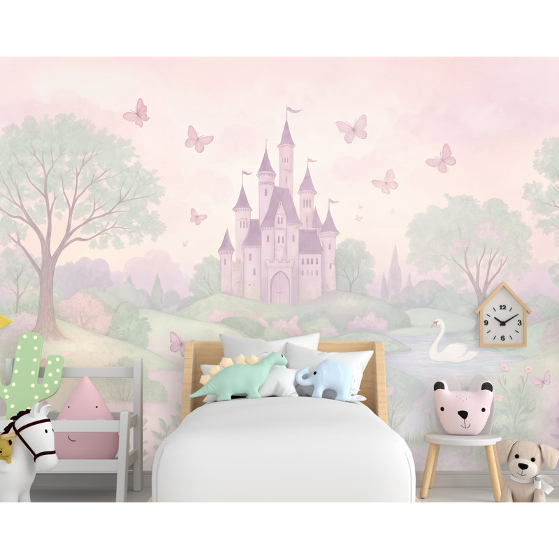 Princess Castle, 100 po x 144 po, Non-Woven Wallpaper