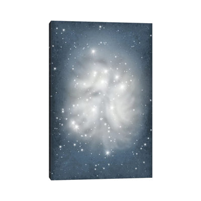 Pleiades Star Cluster Illustration by GetYourNerdOn - Wrapped Canvas Painting