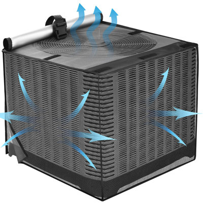 Air Conditioner Covers For Outside, Breathable Full Mesh With Waterproof Top Air Conditioner Cover For All Seasons, AC Unit Cover Protect From Cottton by Arlmont & Co.