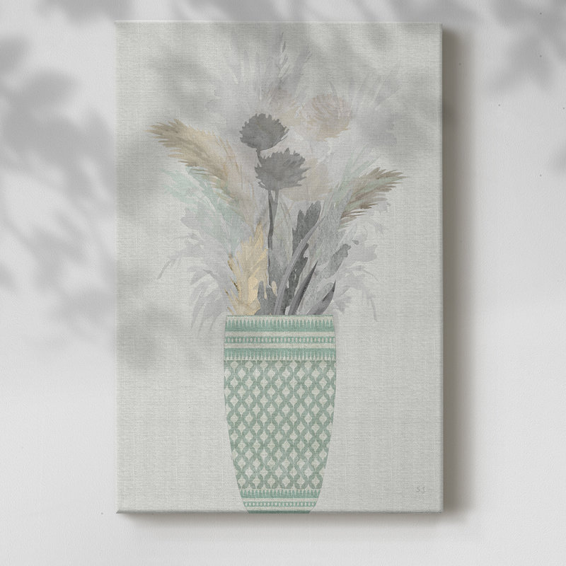 Cattail Arrangement I -Gallery Wrapped Cavas, 27" H x 18" W