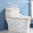 WATERMONY 1.6 Gallons GPF Elongated Comfort Height Floor Mounted One-Piece Toilet (Seat Included)