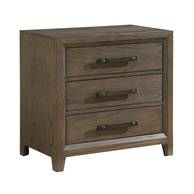 Table de chevet en noyer foncé 3