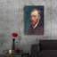 Art mural en verre rouge «Self-Portrait 1887» par Vincent Van Gogh-1431407353